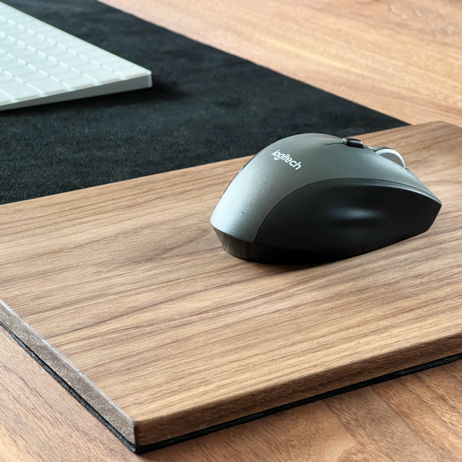 Suede desk mat - Walnut