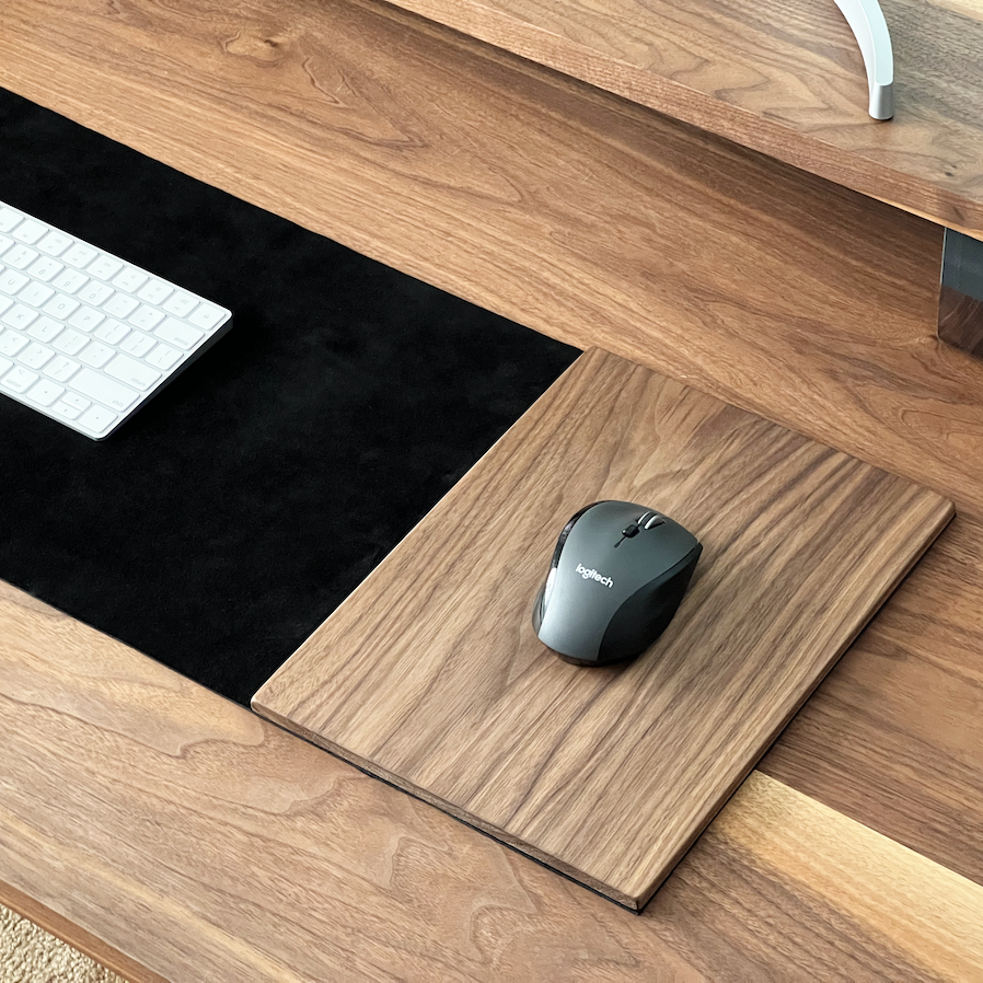 Suede desk mat - Walnut