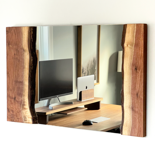 Live edge mirror